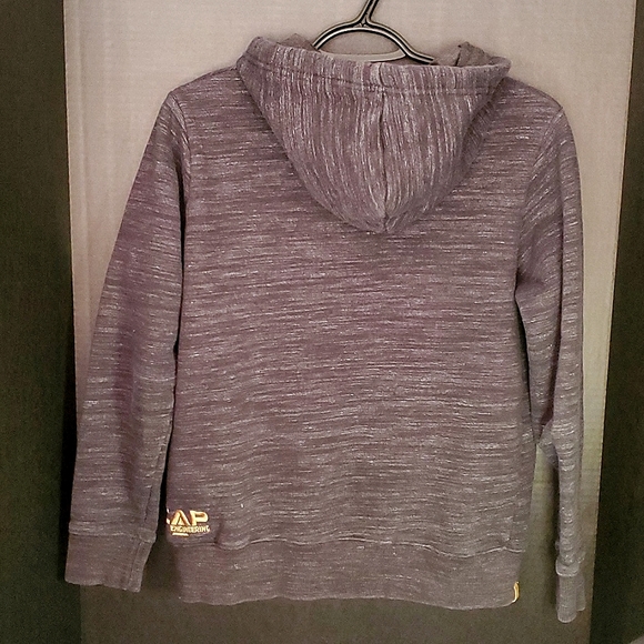 10 Tree Dark Grey Heathered Hoodie "CAP Engineering" - Size Medium - Picture 9 of 14